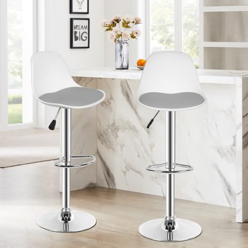 LANTUS Tabourets de Bar Lot de 2 pivotant- Lot de 2 chaises de Bar réglable,Réglable en Hauteur et Rotative à 360°,Robuste et Ultra Silencieux-2 pièces...
