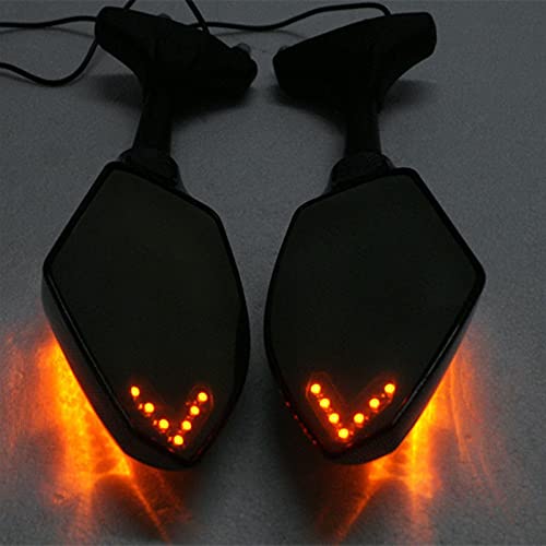 Espejos con intermitentes integrados para CBR y Goldwing estilo carbono 2
