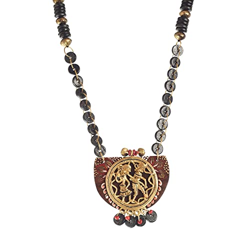 Image of AAKRITI ART CREATIONS Handcrafted Tribal & Wooden Necklace Collection | Dhokra, Ethnic, Brass & Artistic Designs | Royal, Boho & Nomadic-Inspired Statement Jewelry for Women