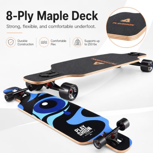 Image of Playshion 39 Inch Drop Through Longboard Skateboard for Beginners