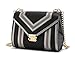 MKF Collection Crossbody Bag for Women, Vegan Leather Designer Crossover Lady Handbag Small Messenger Purse Black