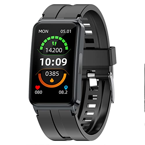 Smart Watch für Männer Frauen, EP01 Smart Watch EKG+PPG HRV Herzfrequenz Temperatur 1,47 Zoll HD Wasserdichtes Smart Armband, Blutsauerstoff, Blutdruck und Schlafmonitor, Fitness Tracker