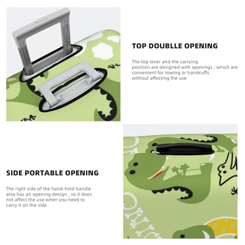 Cute Dinosaurs Cartoon Luggage Cover Washable Elasticated Luggage Covers for Suitcase TSA Approved Stylish Scratch Resistant Luggage Case Protector4