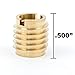 E-Z LOK Knife Threaded Insert for Hard-Wood, Brass Thread Inserts 10-32 Internal Threads, 0.500