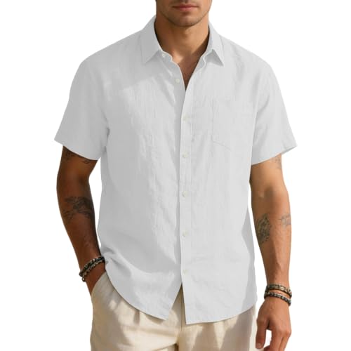 Chemise légère homme coupe ample décontractée idéale pour les vacances et sorties plage