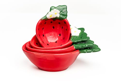 Juego de 4 vasos medidores strawberry miniatura 4