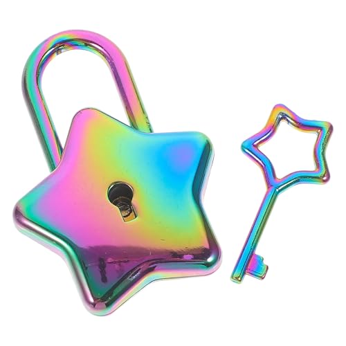 IMUSINICE Candado con Forma de Estrella para Bolso y Caja de Joyas, Aleación Resistente con Llave, Diseño Delicado y Fácil de Llevar para Decoración y Bloqueo Seguro