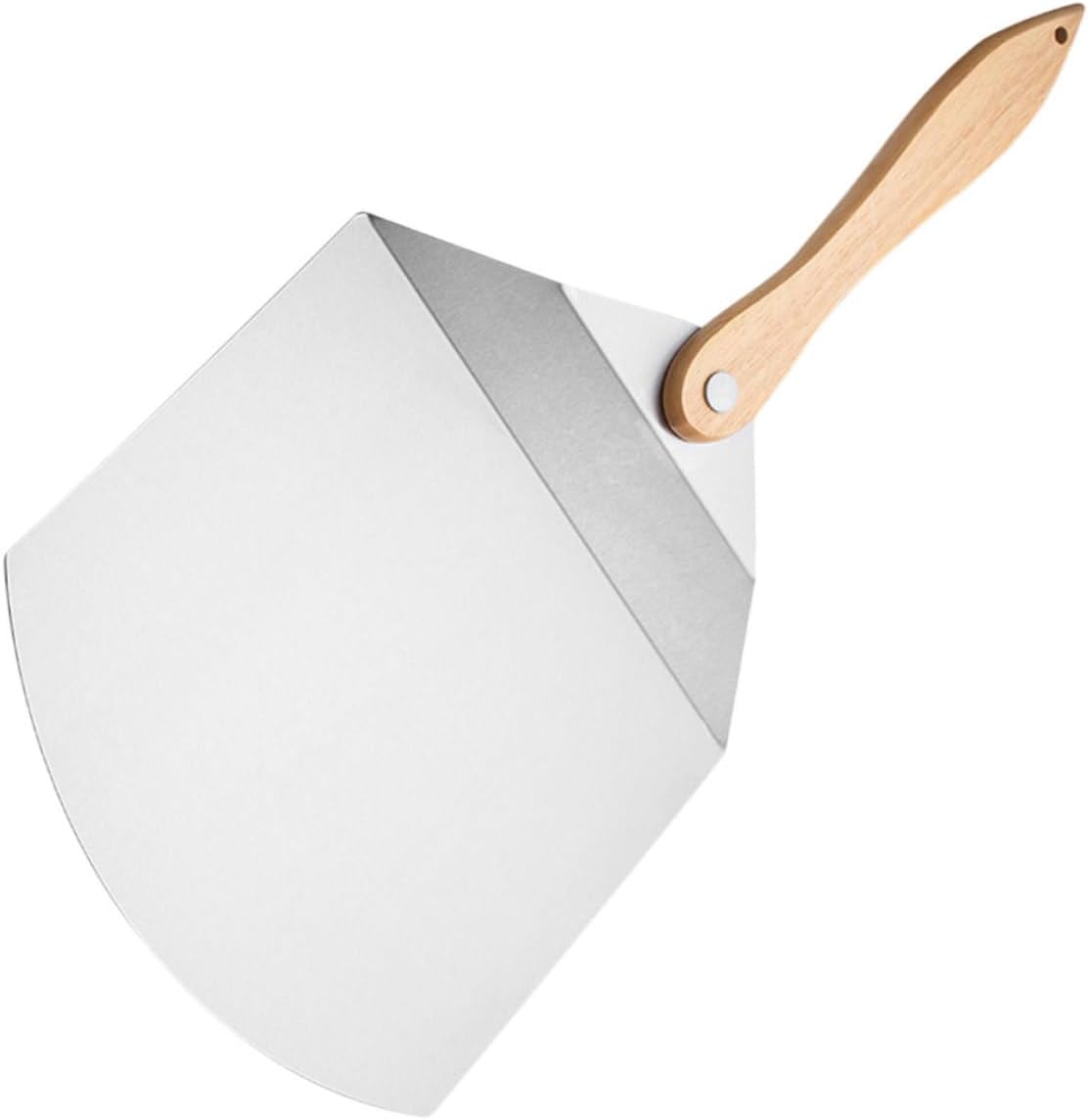 Creative Foldable Pizza Spatula Stainless Steel Cake Pizza Transfer Shovel for Home Restaurant Cafe Use Easy to Store with Hanging