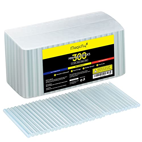 Magicfly Mini Hot Glue Gun Sticks, Huge Pack of 300, 4 Inch Long and 0.27 Inch Diameter Hot Melt Glue Sticks, Compatible with Most Glue Guns, for DIY Craft Projects and Sealing Magicfly Mini Hot Glue Gun Sticks, Huge Pack of 300, 4 Inch Long and 0.27 Inch Diameter Hot Melt Glue Sticks, Compatible with Most Glue Guns, for DIY Craft Projects and Sealing