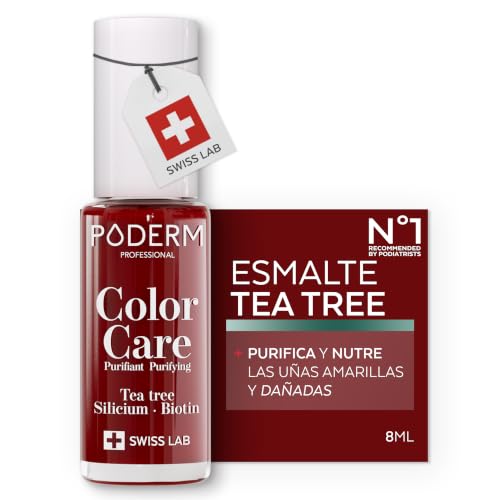 PODERM Esmalte de Uñas con Tea Tree - Rojo Allure | 8 ML - Swiss Lab