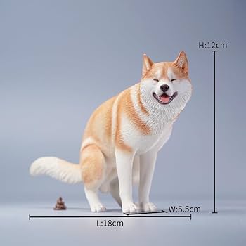 Amazon.co.jp: JXK ハスキー犬の像 ハスキー犬フィギュア デスクトップ