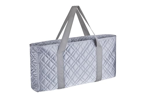 HNDTEK Premium Silver Mah Jongg Carry Bag – Professional Soft Case with Extra Storage