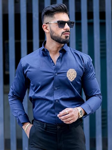 Image of Foomer Green Paisley Printed Opaque Party Shirts