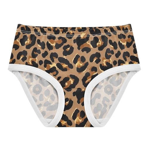 Black Brown Leopard Spots Beige Girls Underwear Toddler 2t Cotton Panties for Girl Stylish Briefs Kids Undies