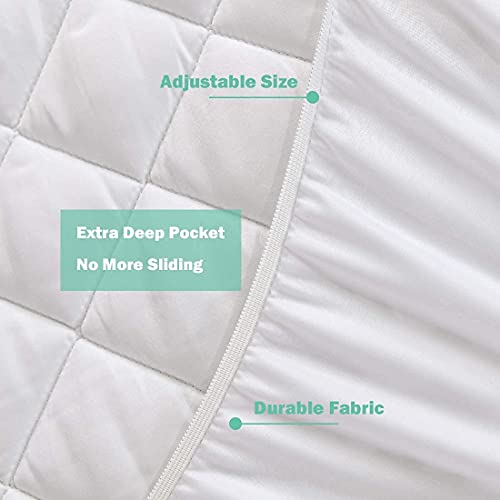 Alèse super king matelassée et imperméable en microfibre pour lit double XL