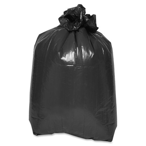Flat Bottom Trash Bags - 58quot; x 38quot; - 2 mil (51 Micron) Thickness - Low Density - 100/Carton - Black