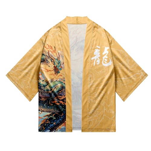 Image of LAI MENG FIVE CATS Women's Summer Cardigan Lightweight Kimono Floral Print Loose Cover up Casual Tops