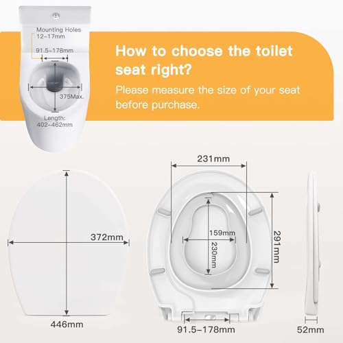 Foto von Pipishell WC Sitz, Toilettendeckel mit Absenkautomatik, Magnetisch zu befestigenden Toilettensitz für Kinder, einfache Montage Antibakteriell WC Sitz Kinder mit Quick Release Funktion