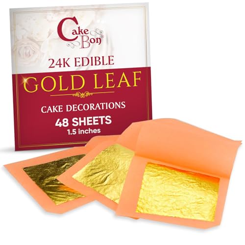 Edible Gold Leaf 24K by Cakebon - Cake Decorations, Loose