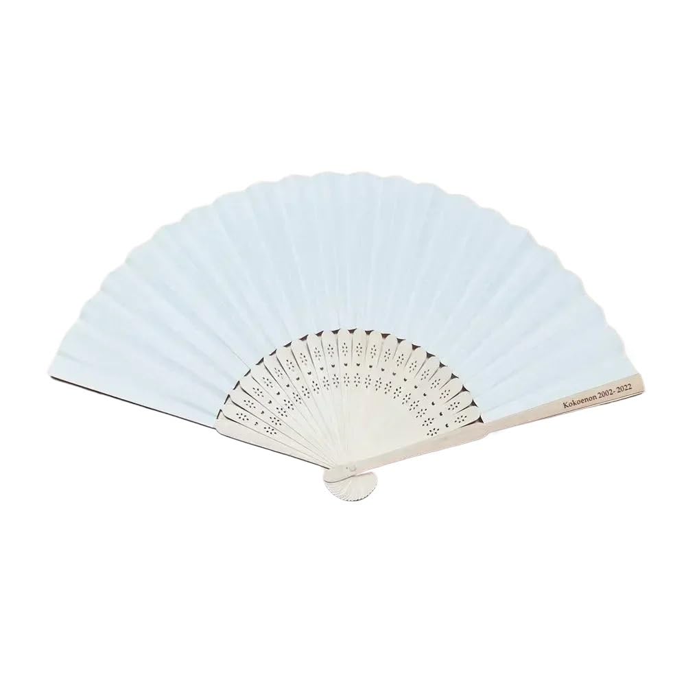 Jobaojiang Engraved White Folding Elegant Paper Fan With Bag Portable Supplies(50pcs)