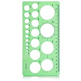 Angrox Circle Round Stencil Template Artist Design Drawing Aid Tool (Diameter from 3 mm to 40 mm)