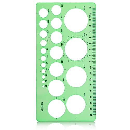 Angrox Circle Round Stencil Template Artist Design Drawing Aid Tool (Diameter From 3 Mm To 40 Mm) #TOP8