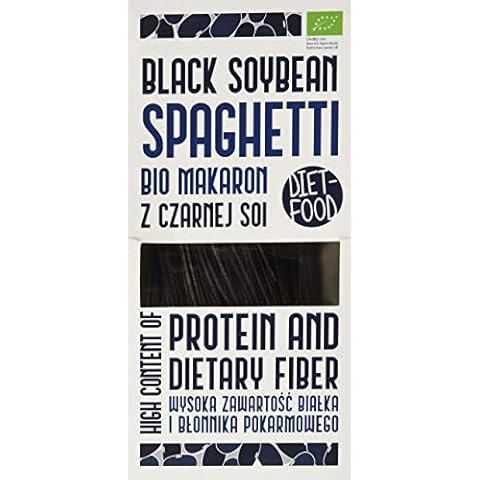 DIET-FOOD Bio Low Carb Nudeln Schwarze Bohnen Protein Nudeln Black Bean Spaghetti mit Vitamine B Folsäure Vitamin E Glutenfrei und Sehr Proteinreich 200 g Cover