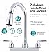Dura Faucet DF-PK350L-CP Non-Metallic Dual Lever Pull-Down Rv Kitchen Faucet - Chrome Polished