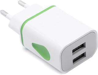 Gadpiparty Cargador De Viaje LED Adaptador De Cargador USB Dual para Smartphones Compatible con Dispositivos EU
