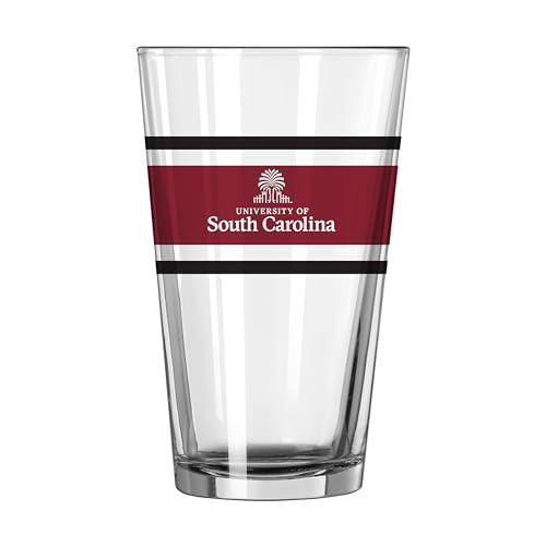 Image of Logo Brands NCAA 16 oz Pint Glass - Durable Glass With Bold Team Color- Chip-Resistant Rim Drinkware For Fans, Tailgates, Home Bars & Everyday Use