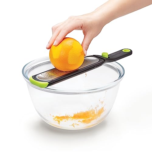 Dreamfarm 1mm Ozest – Fine | Speed Citrus Cheese Nut Food Self-Cleaning POP Button Zester | Easy Fluffy Zest No Pith | Non-Slip Foot, Safer Control | Blade Cover Measures 2 Tbsp | Black/Green… - Image 6