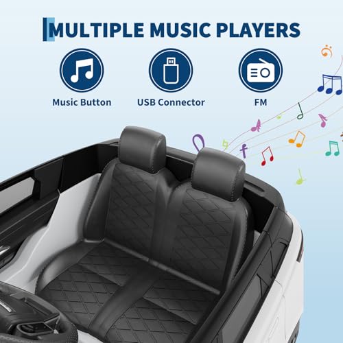 Kids Ride On Car with Remote, Licensed Land Rover Electric Car, Ride On Toys for Kids 3-8 with Mp3 Player, Rocking, Pull Rod - Thumbnail 5