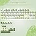 Womier Matcha Green Keycaps PBT, Jelly Keycaps 60 75 100 Percent, Translucent Jade Key caps Custom 127 Keys, Cherry Profile for 61/68/84/87/98/100 Cherry Gateron MX Mechanical Gaming Keyboards