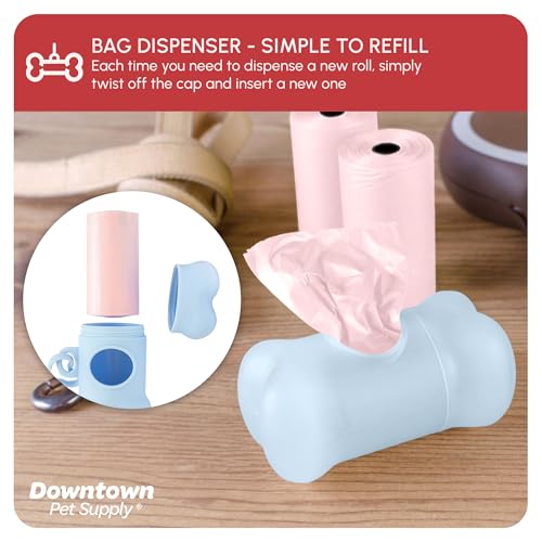 Downtown Pet Supply Unscented Poop Bags for Dogs with Dispenser, 1000 Count - Leak-Proof Dog Waste Bags and Bone-Shaped Dog Poop Bags Holder for Leash - Pastel Rainbow, 12.5" x 8.5" by Downtown Pet Supply - Image 7