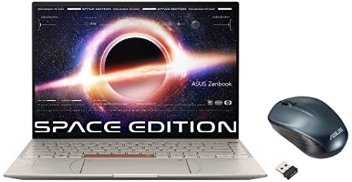 Image of ASUS Zenbook 14X OLED Space Edition, 14 inch (35.56 cms) 2.8K OLED 16:10 90Hz Touch, Core i7-12700H 12th Gen, Thin and Light Laptop, UX5401ZAS-KN711WS WT200 Wireless Mouse, Blue