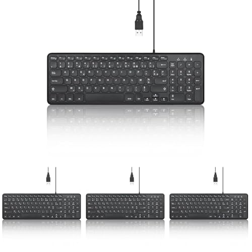 Clavier chiclet Windows perixx PERIBOARD-213U silencieux filaire AZERTY noir