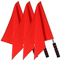 Toyvian Schiedsrichterflagge Rot Und Gelb 17.72X14.17 Zoll Leichtathletik Signalflaggen Mit Ergonomischem Griff Für Rennen Und Verkehrssicherheit