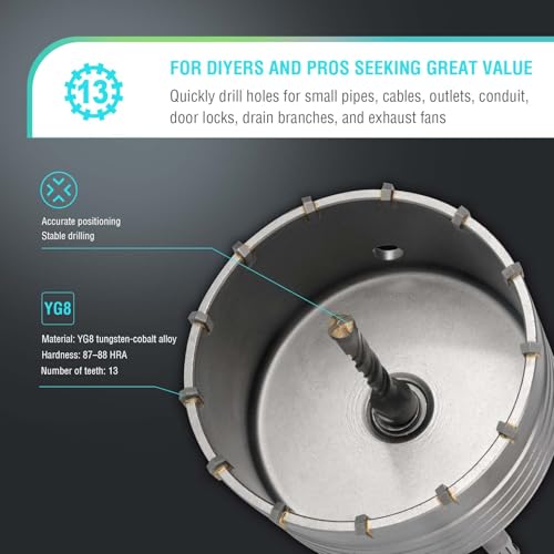 Image of BINOTA 110 mm (4-5 /16 inch) Concrete Hole Saw with SDS-MAX Shank