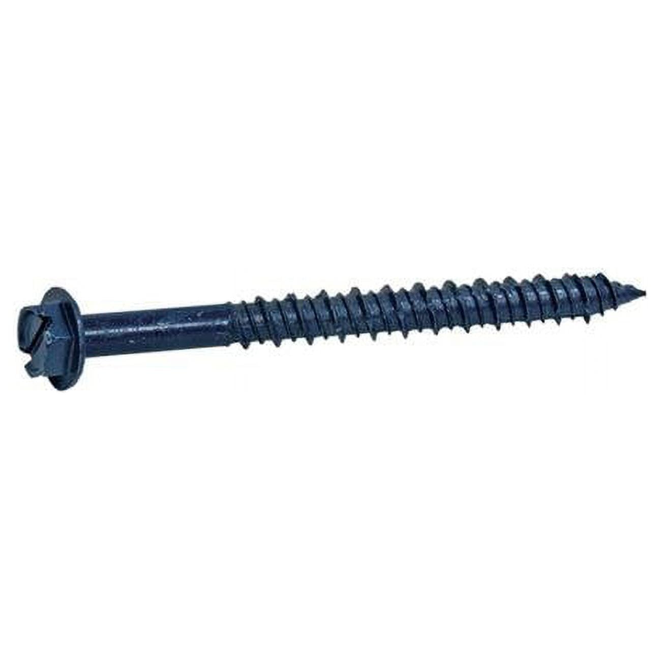 0.25 x 2.75 in. Hex Drive Washer Head Concrete Screws Masonry- Case of 100 - Pack of 12
