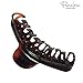 Parcelona French Curvy Large 5 Inch Long Celluloid Tortoise Shell Hair Claw Clamp for Thick or Long Hair