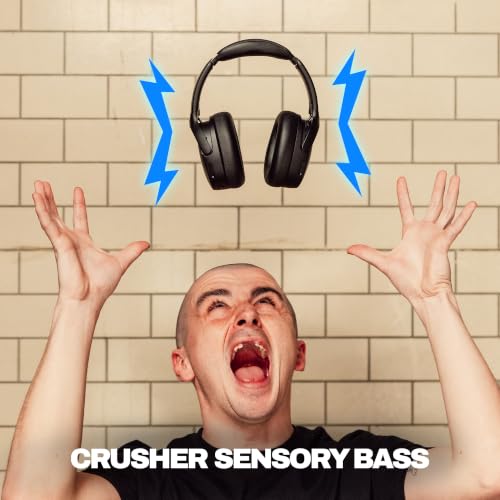 Image of Skullcandy Crusher 720 Wireless Sensory Bass Headphones - True Black | Next Gen Crusher Evo, Over-Ear Fit, Bluetooth, THX Spatial Audio, Gym, Fitness, Studying, Music