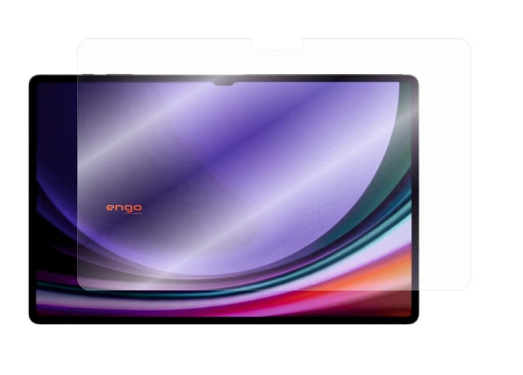 Engo Samsung Galaxy Tab S9 Ultra 14.6 İnç İle Uyumlu Mat Ekran Koruyucu 9H Temperli Kırılmaz Esnek Nano Cam, Parmak İzi Bırakmayan Yansıma Ve Parlama Önleyici Koruma SM-X910