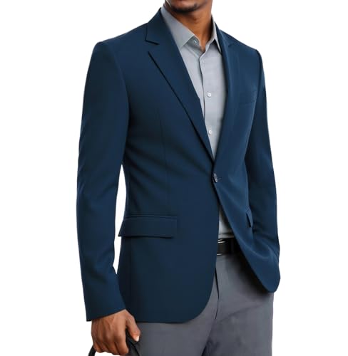 Beninos Mens Sport Coat Casual Blazer One Button Business Suit Jacket