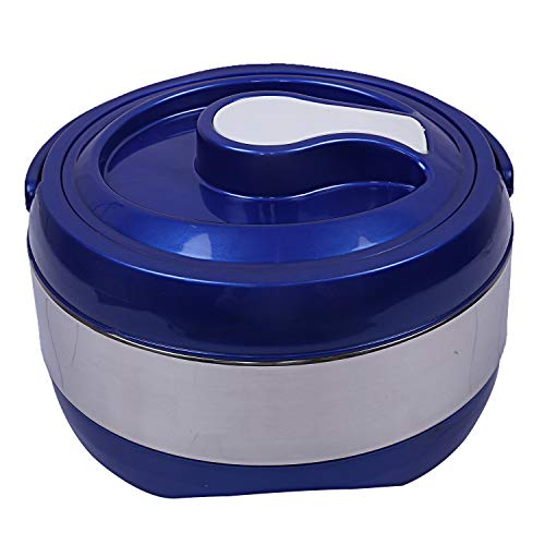 Image of Kuber Industries Stainless Steel 1 Piece Insulated Casserole HOTPOT 2000 Ml (Blue),CTKTLUG748