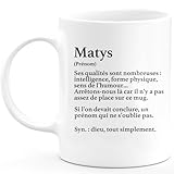 bijou maty argent POURQUOI CE MUG EST FAIT POUR UN SUPER MATYS ? : Rien de tel qu'un mug de qualité pour savourer chaque gorgée de café ou de thé. Cette tasse originale l'accompagnera à chaque instant, que ce soit au travail en tant que super matys à la maison.