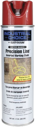 Rust-Oleum 205235 MC1800 System Precision Line Inverted Marking Chalk, 17-Ounce, Red