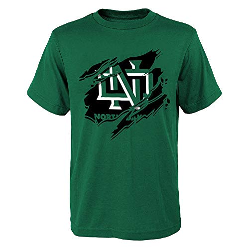North Dakota Fighting Hawks NCAA Youth Green "Ripped Off" Graphic T-Shirt