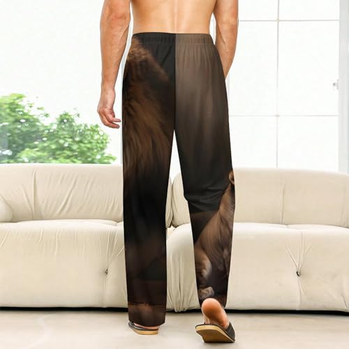 King Lion Pajama Pants Lounge Sleepwear Bottoms Print Sleep Pants for Men Women2
