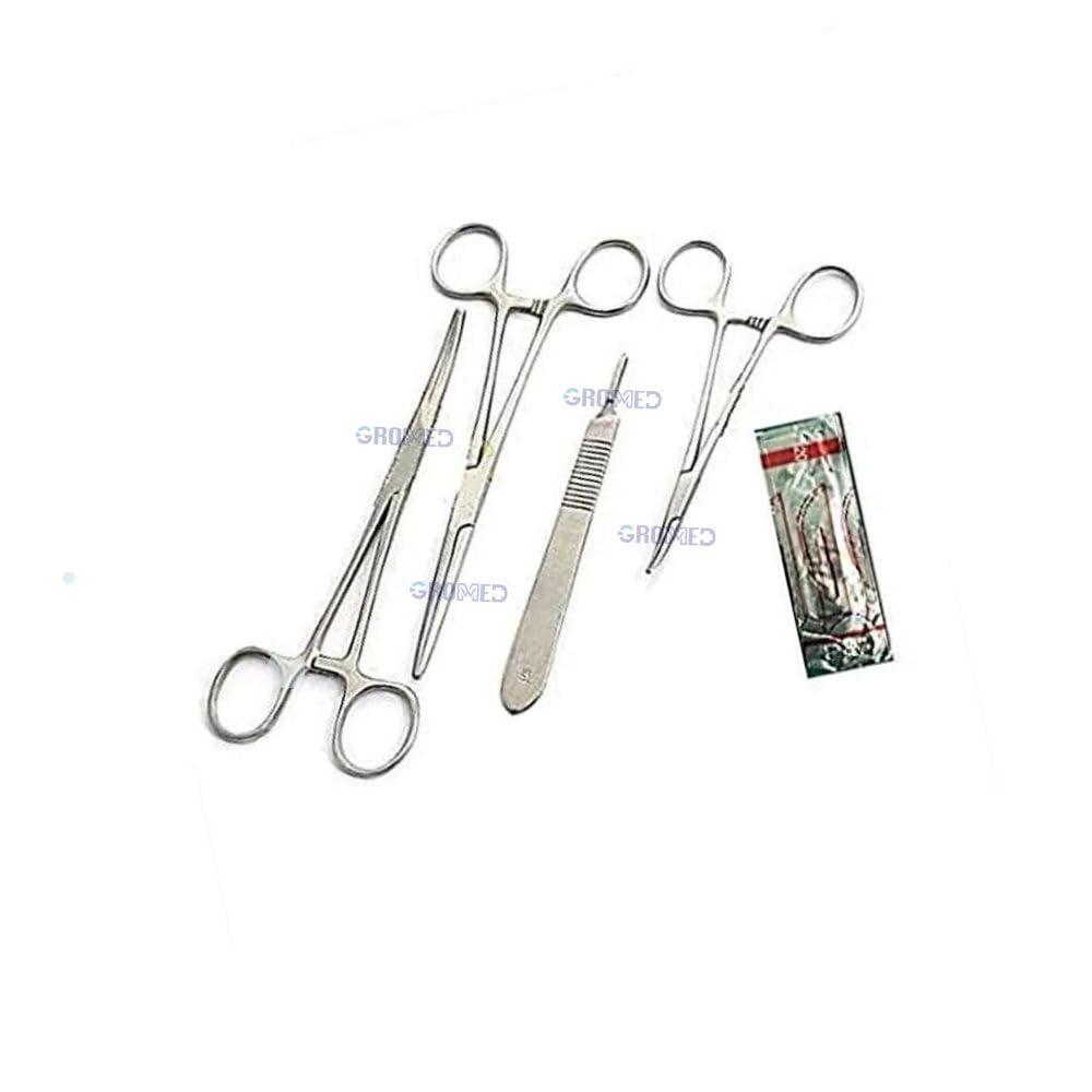 Gromed Small Dissecting Instrument Set: 2pcs Artery Forceps 15cm (Straight + Curved), 1pc Mosquito Forceps 12.5cm Curved, 1pc Scalpel Handle No.3 with 1pc Blade No. 11 (B0CZP3694R) Amazon Price History, Amazon Price Tracker