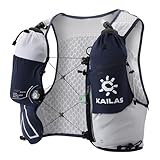 KAILAS FUGA AIR 8 IV Lauf-Hydrationsweste Leichtgewicht mit 2 TPU-Wasserblasen für Damen Herren Trailrunning Radfahren Wandern Mitternachtsblau L